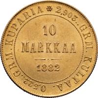 10 марок 1882 года S Для Финляндии