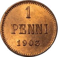 1 пенни 1903 года  Для Финляндии