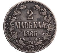 2 марки 1865 года S Для Финляндии