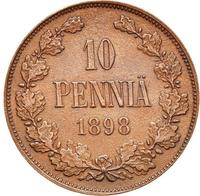10 пенни 1898 года  Для Финляндии