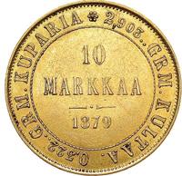 10 марок 1879 года S Для Финляндии