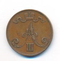 5 пенни 1889 года  Для Финляндии