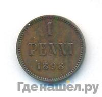 1 пенни 1898 года  Для Финляндии