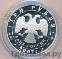 3 рубля 2007 года СПМД