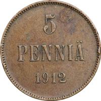 5 пенни 1912 года  Для Финляндии