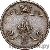 1 пенни 1876 года  Для Финляндии