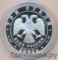 3 рубля 2002 года СПМД