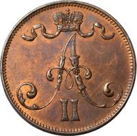 5 пенни 1875 года  Для Финляндии
