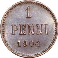 1 пенни 1904 года  Для Финляндии