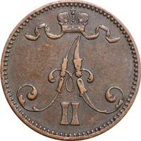 5 пенни 1870 года  Для Финляндии