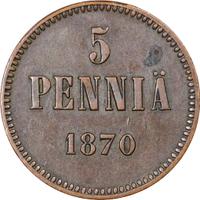 5 пенни 1870 года  Для Финляндии