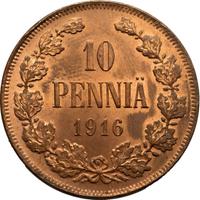 10 пенни 1916 года  Для Финляндии