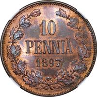 10 пенни 1897 года  Для Финляндии