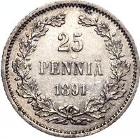 25 пенни 1891 года L Для Финляндии