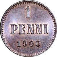 1 пенни 1900 года  Для Финляндии
