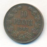 10 пенни 1907 года  Для Финляндии