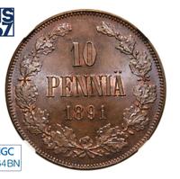 10 пенни 1891 года  Для Финляндии