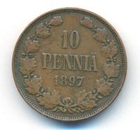 10 пенни 1897 года  Для Финляндии