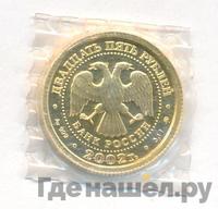 25 рублей 2002 года ММД