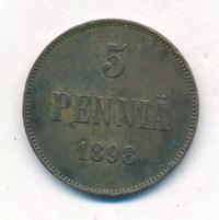 5 пенни 1898 года  Для Финляндии