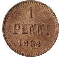 1 пенни 1884 года  Для Финляндии