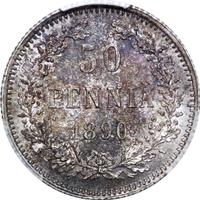 50 пенни 1890 года L Для Финляндии