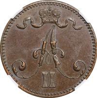 5 пенни 1867 года  Для Финляндии