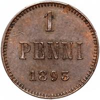 1 пенни 1893 года  Для Финляндии