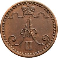1 пенни 1869 года  Для Финляндии