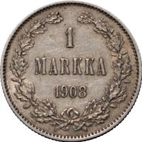 1 марка 1908 года L Для Финляндии
