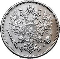50 пенни 1907 года L Для Финляндии
