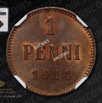 1 пенни 1914 года  Для Финляндии