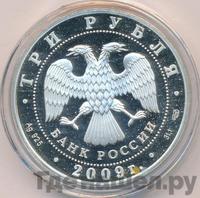 3 рубля 2009 года СПМД