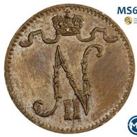 1 пенни 1901 года  Для Финляндии