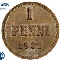 1 пенни 1901 года  Для Финляндии