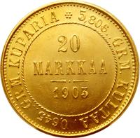 20 марок 1903 года L Для Финляндии