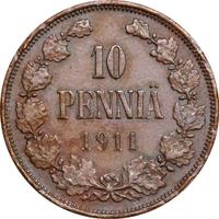 10 пенни 1911 года  Для Финляндии