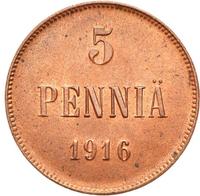5 пенни 1916 года  Для Финляндии