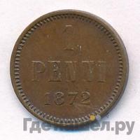 1 пенни 1872 года  Для Финляндии