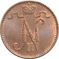 1 пенни 1908 года  Для Финляндии