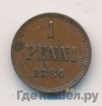 1 пенни 1884 года  Для Финляндии