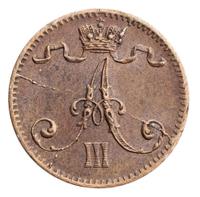 1 пенни 1884 года  Для Финляндии