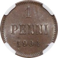 1 пенни 1904 года  Для Финляндии
