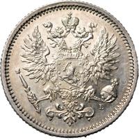 50 пенни 1891 года L Для Финляндии