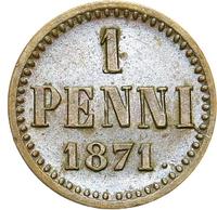 1 пенни 1871 года  Для Финляндии