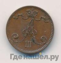 1 пенни 1884 года  Для Финляндии
