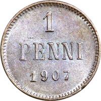 1 пенни 1907 года  Для Финляндии