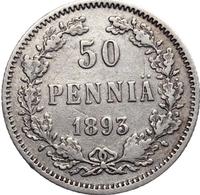 50 пенни 1893 года L Для Финляндии