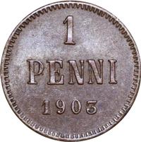 1 пенни 1903 года  Для Финляндии