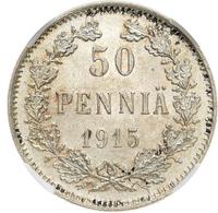 50 пенни 1915 года S Для Финляндии
